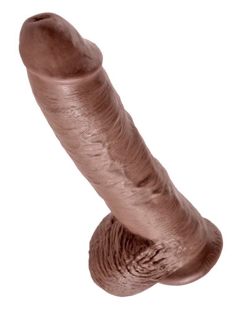 10" Cock with Balls  Brown