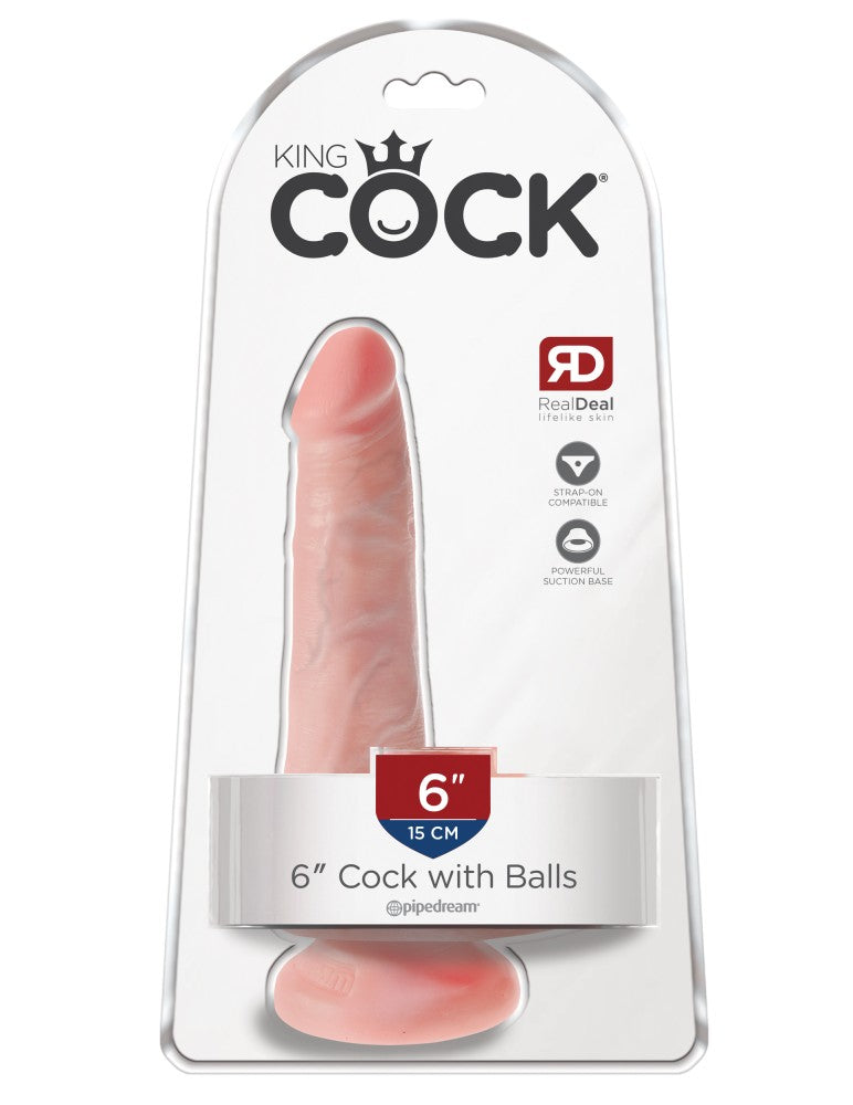 6" Cock with Balls  Light