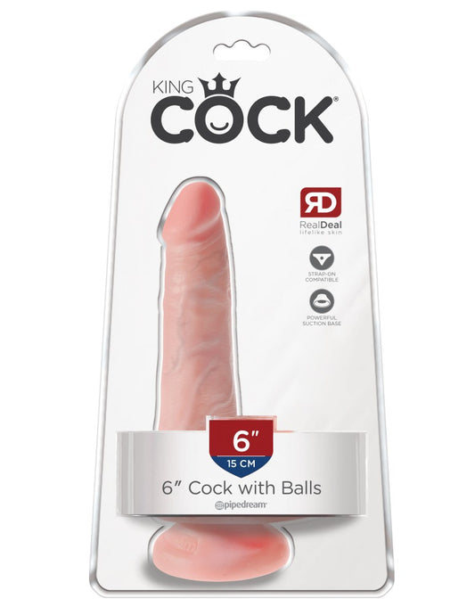 6" Cock with Balls  Light