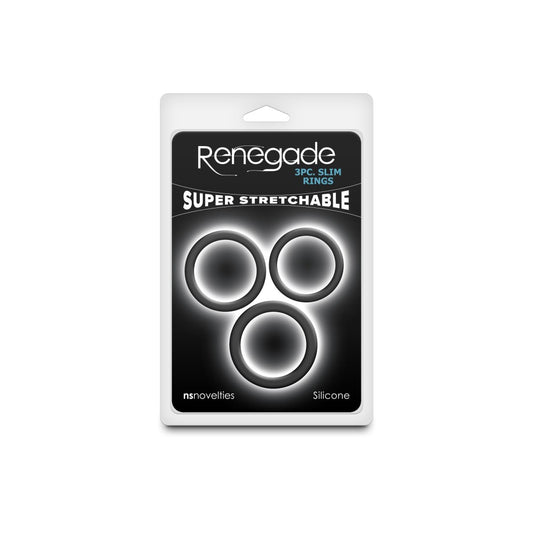 Renegade - 3pc Slim Rings - Black