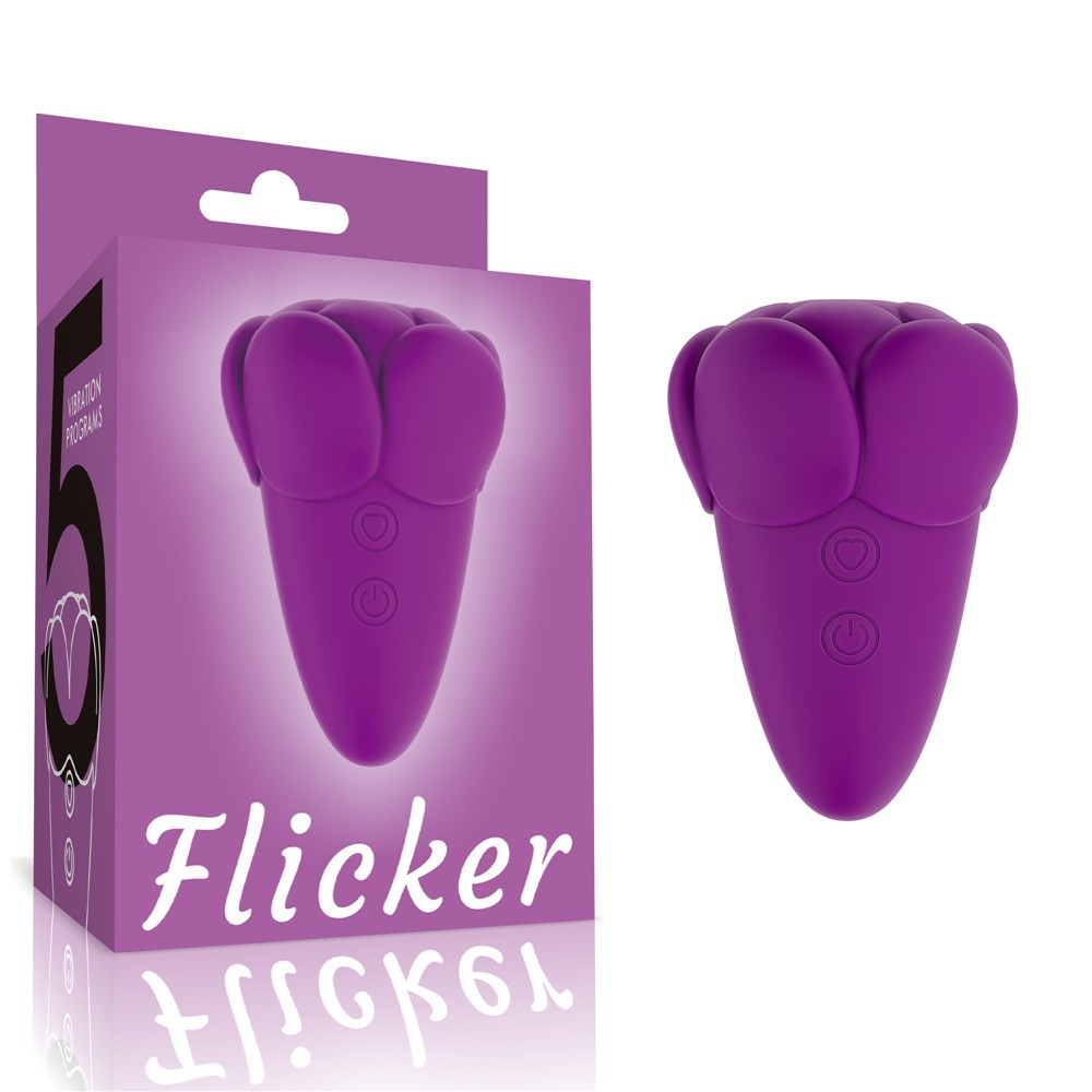 Flicker Rechargeable Vibrator Purple