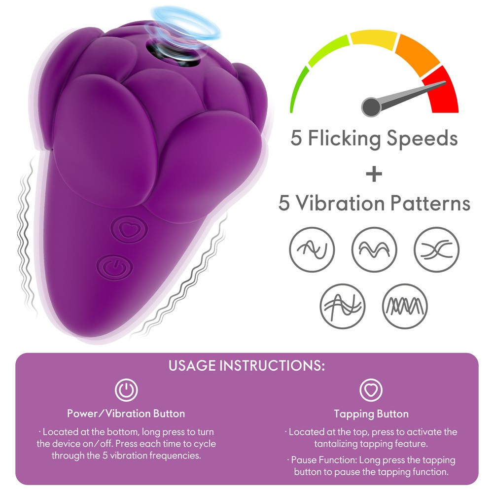 Flicker Rechargeable Vibrator Purple