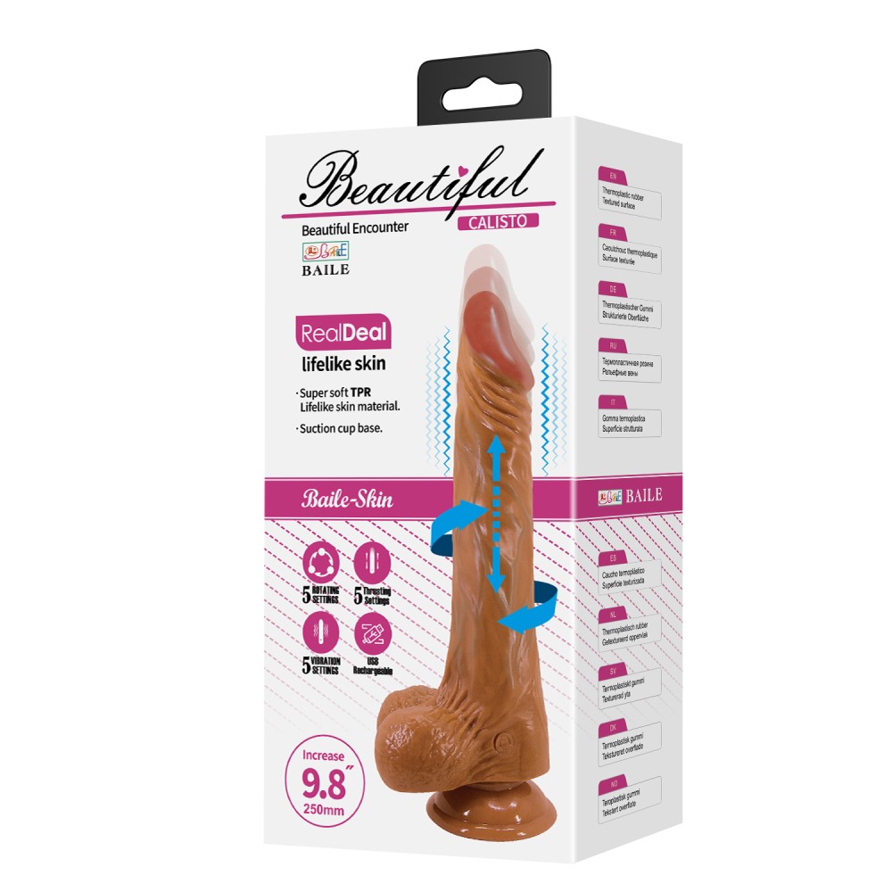 Beautiful Calisto 9,8" Vibrating Dildo