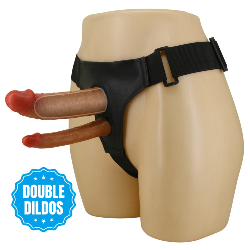 Pretty Love Keaven Harness Briefs with Double Dildos