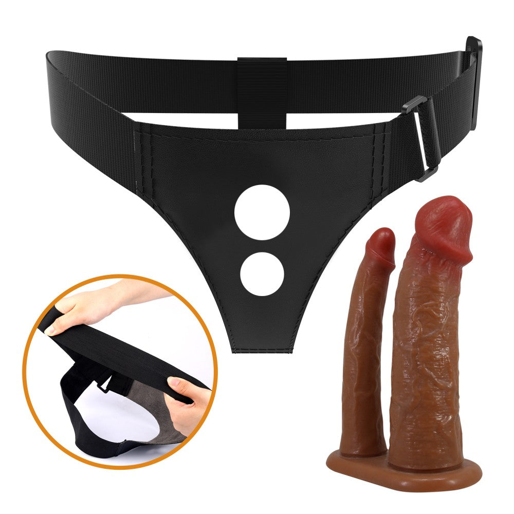 Pretty Love Keaven Harness Briefs with Double Dildos
