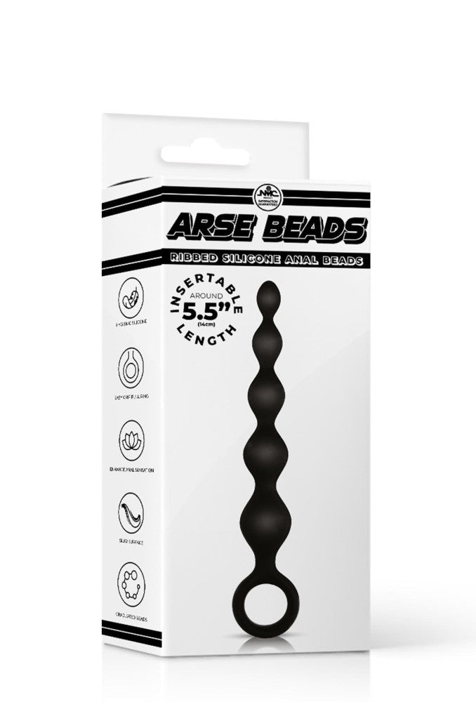 Arse Beads 5.5" Ribbed Silicone Anal Beads