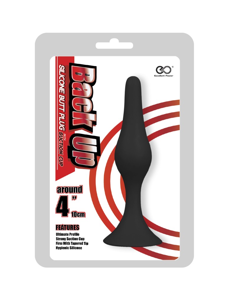 Back Up 4" Silicone Butt Plug w/Suction Cup II